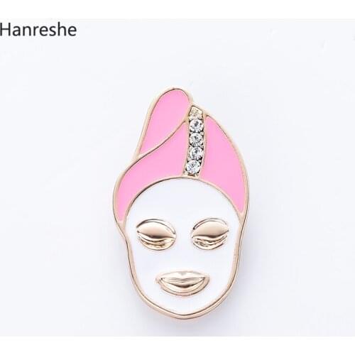 Cute Women Face Pin Badge Medical Gift Women Gold Rose Gold Brooch Metal Jewelry Women Accessories Gift Enamel Pins
