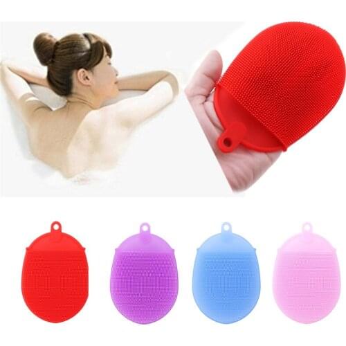 Multifunction Silicone Bath Shower Body Washing Scrubbing Towel Cloth Body Face Wash Cleaning Tool Wash Pad Exfoliating Brushes