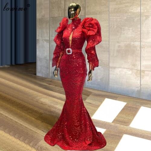 2 Colors Muslim Cocktail Dresses Mermaid Long Sleeves Prom Party Dresses Vintage African Evening Gowns Vestidos Formales Custom