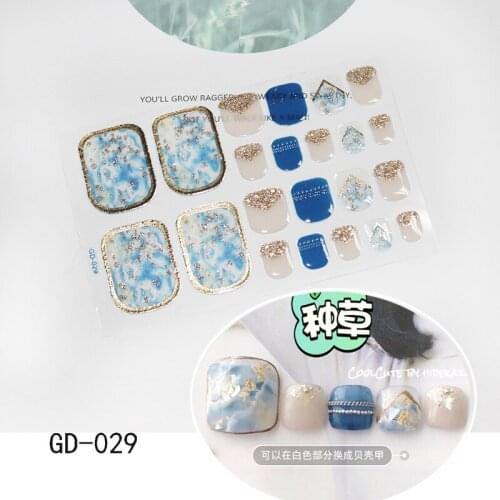 22 Tips/Sheet Loveliness Minimalist Design Fashion Nail Stickers Nail Decoration Self Adhesive Nail Sticker Nail Decoration