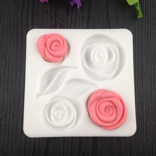 New Rose Flower Leaf Silicone Mold Cake Lace Decoration Mould Chocolate Mold Party DIY Manual Cake Decorating Tool Baking Mould