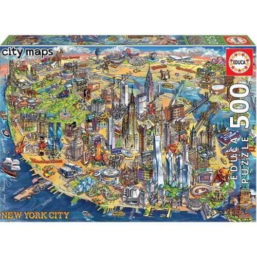 Educa New York City Map 500 Piece Jigsaw Puzzle