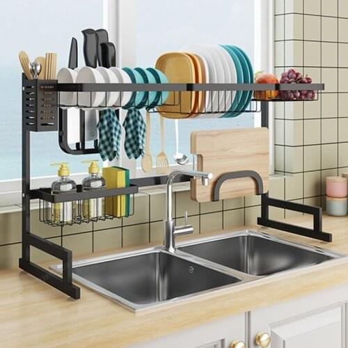 Kitchen Organizer And Storage Cup Holder Kitchen Sink Sponge Holder Pan Organizer Rack Strong bearing capacity Dish Dryer