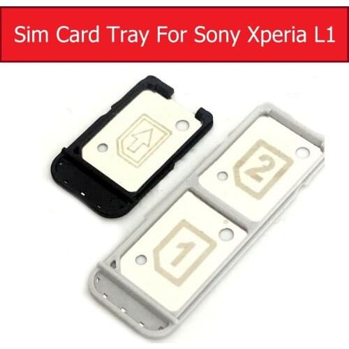 Genuine single & Daul Sim Card Tray Socket For Sony Xperia L1 G3311 G3313 Sim Card Slot Tray Reader Holder Repair Replacement