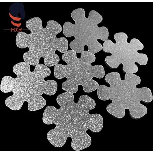 PEVA Flower Snowflake Square Wallpaper Anti Slip Strip Invisible Tile Board Bathtub adhesive for Stairs Safety Tread Step 8pcs