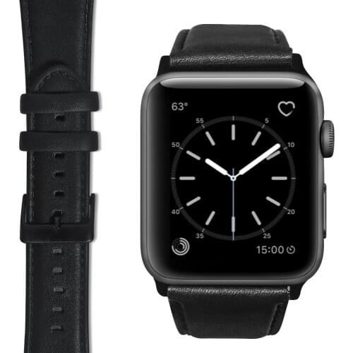 For Apple Watch Band Series SE/6/5/4/3/2 Classic Leather Strap Oil Skin Replaceable Bracelet Belt for iWatch 44MM 40MM 42MM 38MM