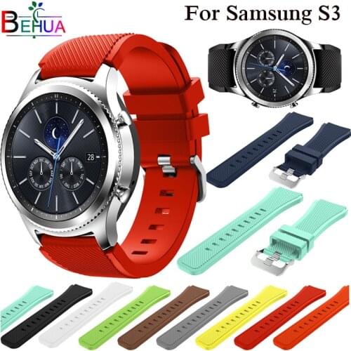 Watchbands 22mm Sport Silicone Strap Band For Samsung Gear S3 Classic Frontier Replacement Band For Huami Amazfit Stratos 2/2S