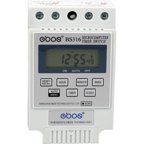 Most ideal timer switch 110V large LCD display din electronic timer relay time timer with 10 times on/off time set range 1m-168H