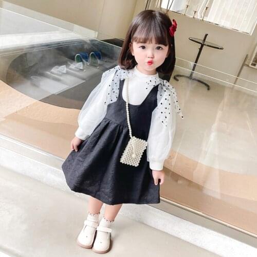 Toddler Girls Clothing Blouse + Dress Tracksuits For Girls Casual Style Girls Clothes Set Spring Autumn Childrens Suits