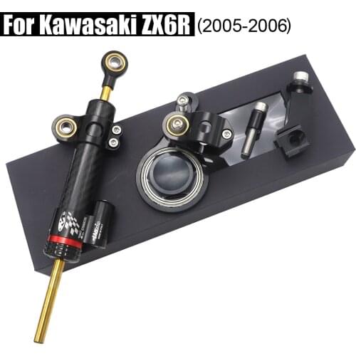 ZX-6R CNC Motorcycle Steering Stabilize Damper Bracket Mount For Kawasaki ZX6R 2005 2006