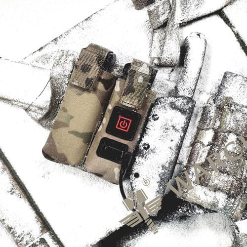 Tactical Heated Mag Pouch 556 9mm Double Hunting Molle Mag pouch for Winter Airsoft