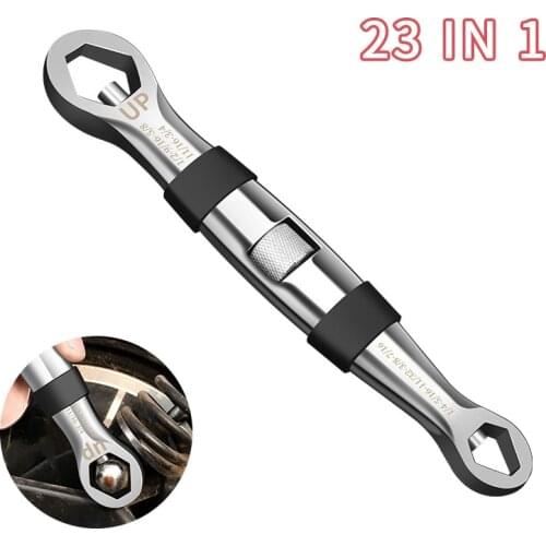 Universal Wrench 23 In 1 Wrench Set Ratchets Adjustable Spanner 7-19mm CR-V Key Flexible Multitools Hand Tool For Car Repair