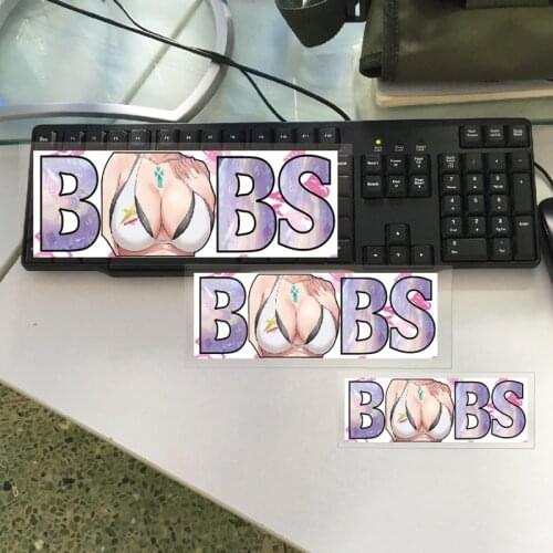 Anime Girl Text Picture Decal Waterproof Reflective Car Motorcycle Sticker