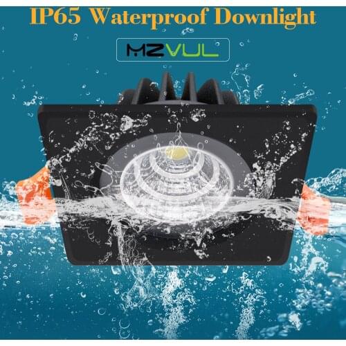 IP65 Waterproof Fire-proof LED Downlight 5W 7W 12W 15W Square Recessed Down light Outdoor Leds Ceiling Lamp For Bathroom Bulb