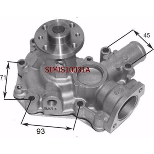 Excavator spare parts 8-97254-148-1 water pump for 4LB1T E55 EX55