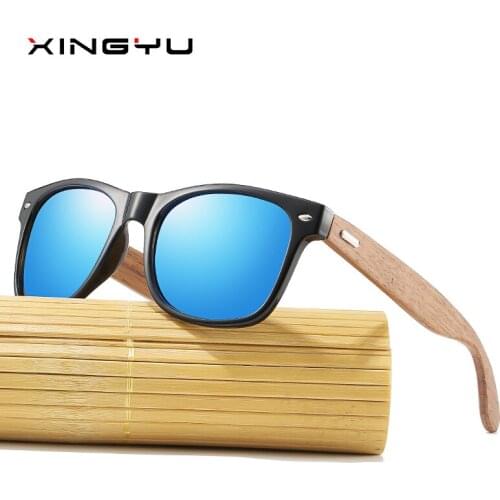 XINGYU New Zebra Wood Sunglasses Polarized Handmade Bamboo Mens Sunglass Sun glasses Men Gafas Oculos De Sol Mader