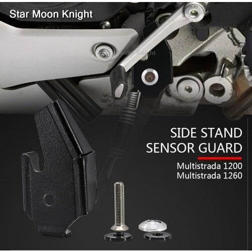 Motorcycle Kick Stand Side Stand Sensor Guard Protector Cover Cap For Ducati Multistrada 1200 1260 Multistrada1260 2015 - 2019