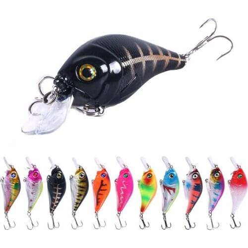 1pcs 7.5cm 10.2g Hard VIB Lures Fishing Minnow Bait Treble Hooks Sinking Crankbait Wobblers Fishing Tackle 3DEyes