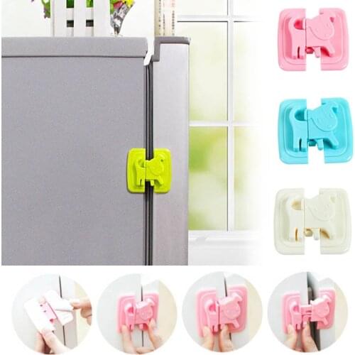 1Pcs Child Baby Safety Locks Plastic Multifunction Refrigerator Toilet Safety Lock Dog Puppy Shape Cabinet Door Accessories