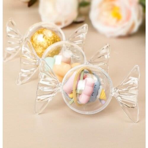 10Pcs/12Pcs Candy Shaped Candy Box Wedding Earring Jewelry Storage Box Birthday Party Mini Crystal Mud Box Creative Decorations