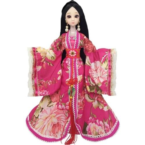 12 Moveable Joints Ancient Doll Retro Chinese Style Court Princess Doll Earring DIY Ancient Royal Female Toy For Girls