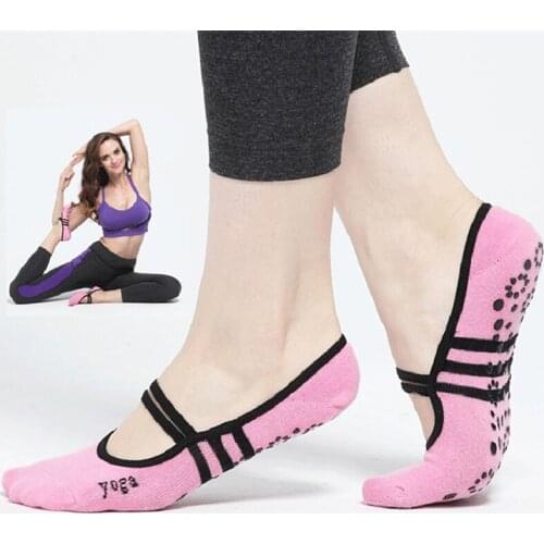 2018 New Arrival 2 Colours Women Anti Slip Cotton Yoga Socks Ladies Pilates Socks Ballet Socks Dance Socks Free Shipping