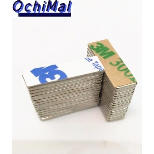 3M Rectangular magnet 20x6x2 40x20x2 50x6x1.5 12x12x1 20x10x1 20x10x5 20x10x3 20x10x2mm+3m adhesive magnet N35 NdFeB magnet