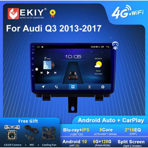 EKIY Android Car Radio For Audi Q3 MMI 2011-2018 Navigation GPS 1280*720 IPS DSP Carplay Multimedia Player Auto Stereo 2 din DVD