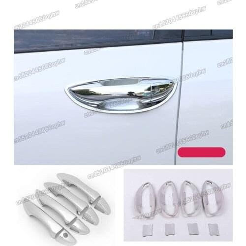 Lsrtw2017 styling car door handle bowl trims for toyota corolla 2013 2014 2015 2016 2017 2018 E170 decoration chrome accessories