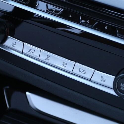 Car Console CD Panel Air Conditioning Control Buttons Decoration Cover Stickers For BMW X3 G01 X4 Interior Auto Accessories