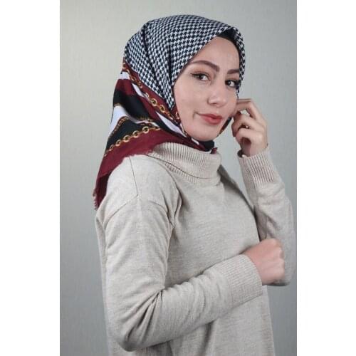 BONJELA PATTERNED COTON SCARF-DESEN-66-RENK-07