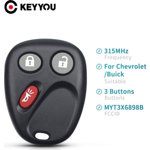 KEYYOU For Chevrolet GMC Envoy Trailblazer MYT3X6898B 2002 2003 2004 2005 2006 2007 2008 2009 Keyless Remote Key Fob 315Mhz