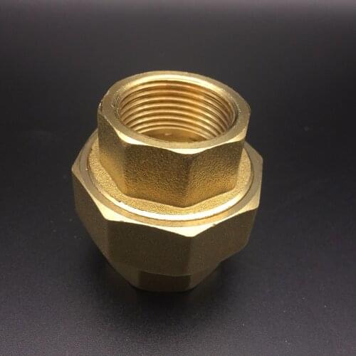 DN40 G 1-1/2" BSP Female Three Piece Union Set Brass Pipe Coupling Joiner Adapter Fitting