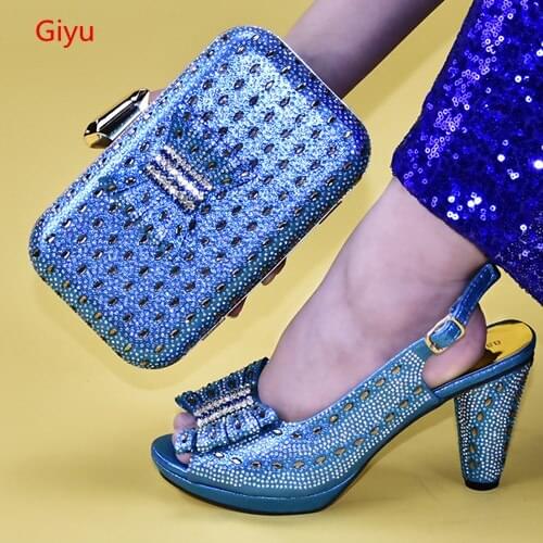 Doershow African shoe and bag set for party Italian shoe with matching bag new design lady matching shoe and bag set!HAB1-12