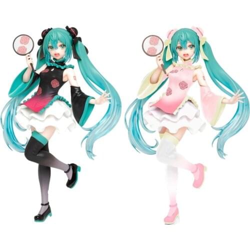 Bandai Hatsune Miku 18cm Chinese Style Cheongsam Action Figure Boxed PVC Model Decoration Toy Childrens Gift