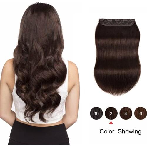 Gazfairy 14" 16'' 18'' 20'' 22" 120g Clip In One Piece Human Hair Extension 5 Clips Silky Straight Remy Hair One Piece Clip Ins