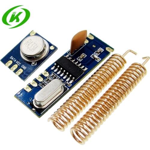 5sets/lot 433MHz ASK Wireless Module kit (RF transmitter STX882+ RF receiver SRX882)+10pcs copper spring antennas