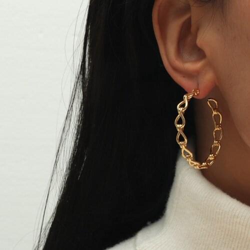 MANGOSKY 925 Silver Small Chain Style Earrings 925 Silver Auricular Needle 1 Pair For Women