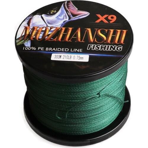 MOZHANSHI 9 Strands 300M PE Multifilament Braided Fishing Line Wire 15-310LB