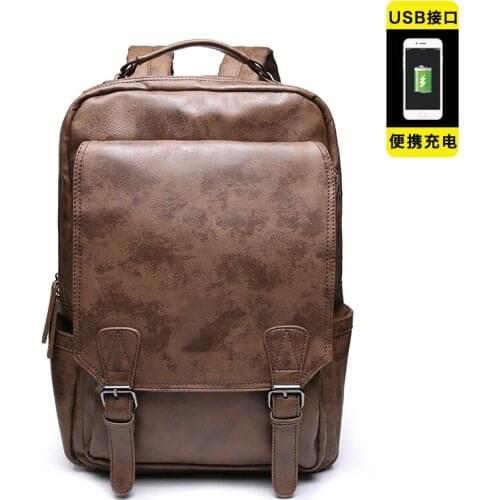 Yesetn Bag 04082021 Mens old fashion backpack school bag travel bag computer laptop bag