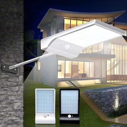 Solar Gutter Light Wall Sconce 36LED Outdoor Motion Sensor Street Light Waterproof Exterior Security Light For Barn Garage Porch