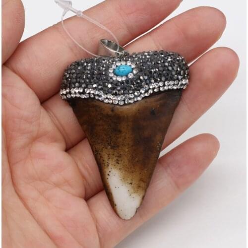 Natural Ethnic Style Pendant Cow Bull Ox Bone & Turquoises Charms for Jewelry Making DIY Necklace Accessories Gift for Women Men