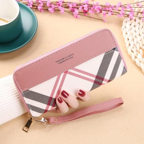 New Women Soft Leather Long Wallet Korean Version Fashion Large Capacity Phone Bag Multi-function Multi-card Female Coin Pocket