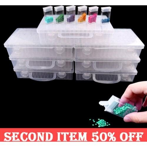 New Diamond embroidery diamond painting tool! Daimond transparent plastic storage box, jewelry Drill Storage Box Gift