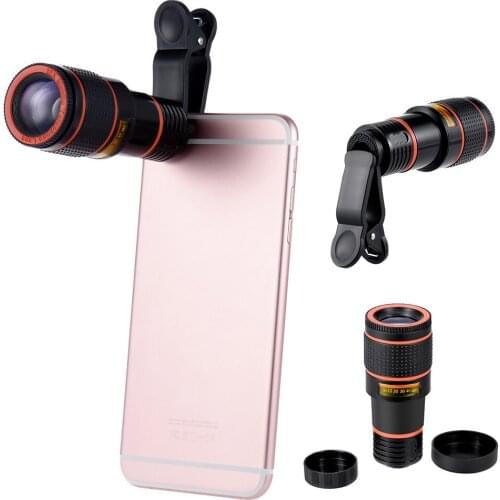 Phone Lens Optical Portable Mirco Telescope Camera Lens Universal Phone Len With Clip For IPhone For Samsung For Huawei
