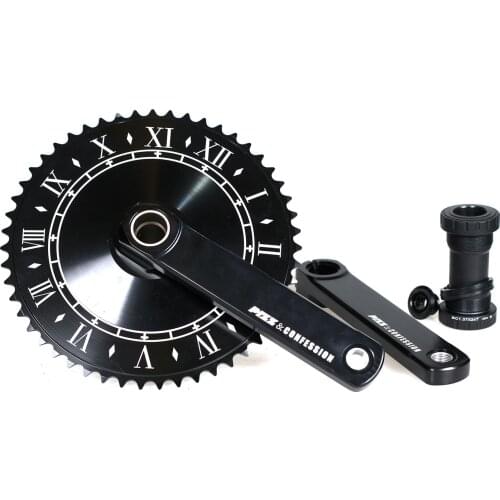 Single Speed Crankset Clock Field With Hollow Disc For Bicycle Bike Cycling Accessories 48T 51T 165mm BCD 144 CNC Aluminum Alloy
