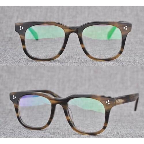 LKK Acetate Optical clear glasses Frame Men women eyeglasses fake frame spectacles decorative Myopia Clear lens Optical