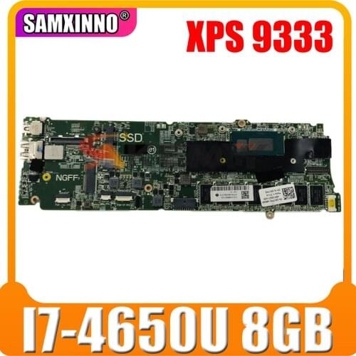 Original Laptop motherboard For DELL XPS 9333 Mainboard CN-0HPT8J 0HPT8J DAD13CMBAG0 SR16H I7-4650U with 8GB RAM