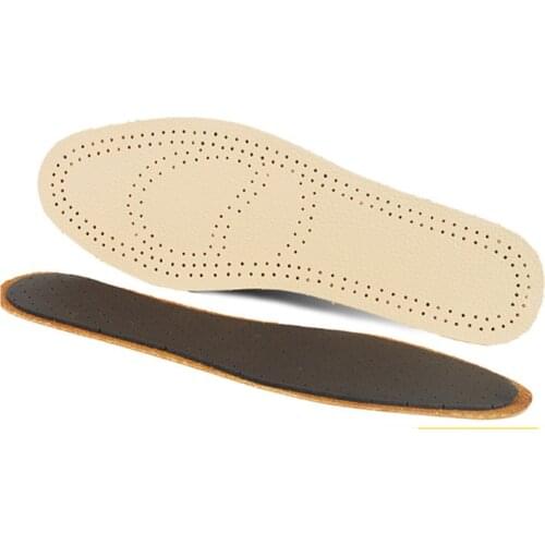 Unisex Premium Leather Orthotic Flat Foot Shoe Insoles High Arch Support Orthopedic Pad Brethable Inner Soles