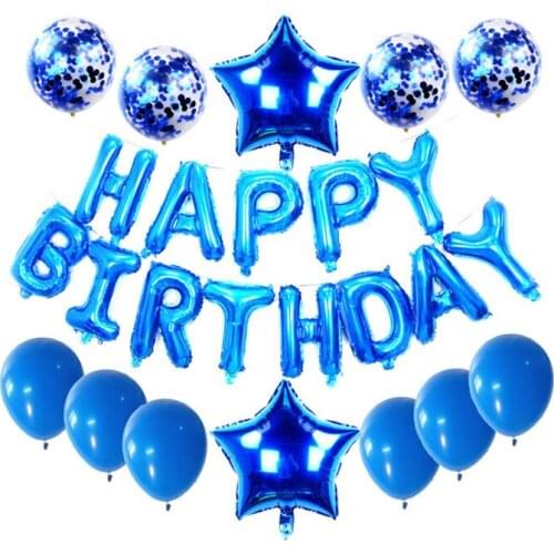 Happy Birthday Letters Alphabe Balloon Rose Gold Foil Balloons Baby Shower Birthday Party Decoration Kids Adult Baloon Globos